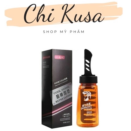 Gel Vuốt Tóc Kèm Lược - Tạo Kiểu Tóc Cool Model Retro Classic Gentleman’s Oil Head Gel 260mL (Nội địa trung)
