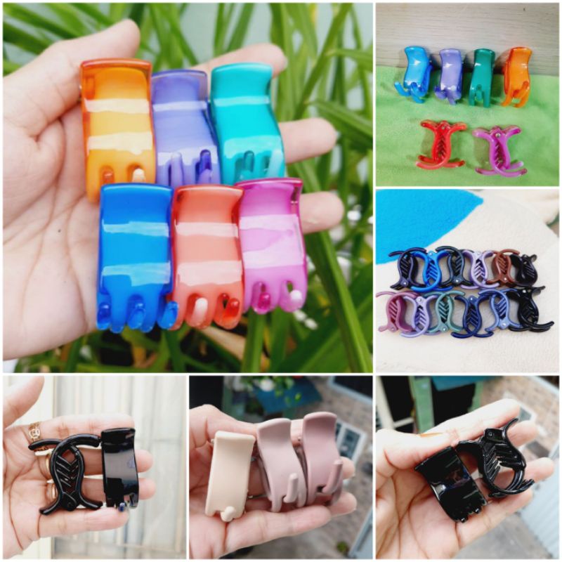 Lố 12 kẹp tóc 3 răng nhí /5răng nhí nhiều màu(3r/5rnhí)