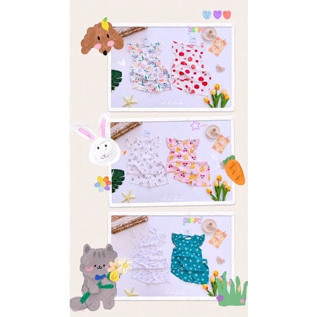 Đồ bộ bé gái xinh cotton bozip ❤️ freeship ❤️ bộ bé gái cánh tiên chikobebe