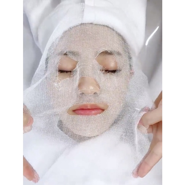 100 miếng   gạc đắp mặt nạ, nạ gạc khoét sẵn mắt mũi miệng tiện lợi cho spa