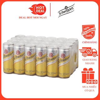 Lốc 24 Lon Nước Soda Schweppes Tonic 320ml/Lon