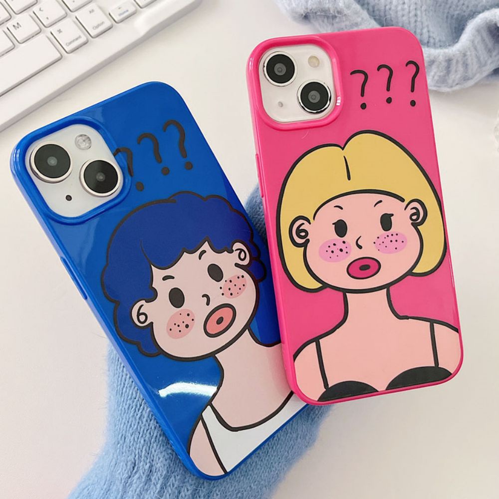 Ốp Điện Thoại TPU Mềm Chống Mồ Hôi Chống Bụi In Hình Cô Gái Hoạt Hình Cho IPhone 14 13 12 11 Pro Max XS XR 8 7 Plus