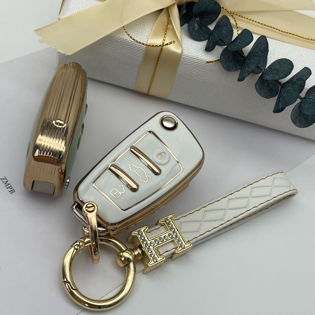 Bao Da, Ốp Bảo Vệ, Vỏ Bọc Chìa Khóa Thông Minh Cho Xe Audi A3, A4, A5, A6, A7, A8, A4L, A6L, Q5, Q7