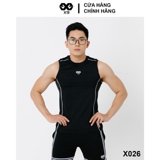 Áo thun ba lỗ tanktop nam phối sọc thể thao tập gym chạy bộ - x9 sportswear - x026