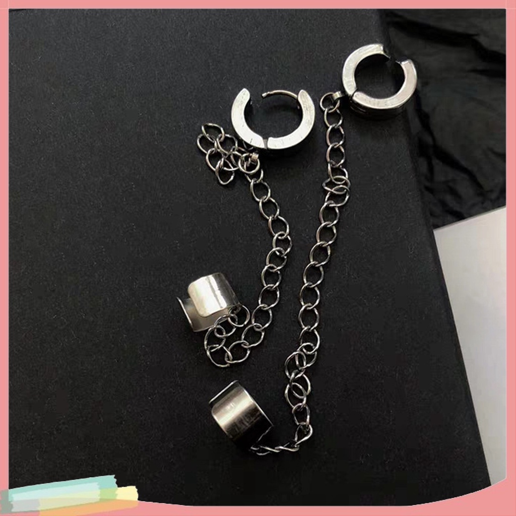 1 khuyên kẹp vành tai bằng thép titan thời trang cá tính