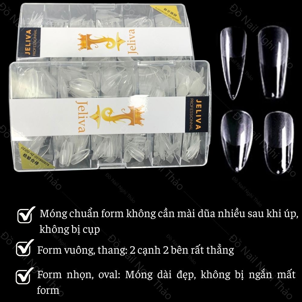 Móng úp tay nhám JELIVA B hộp 500 móng