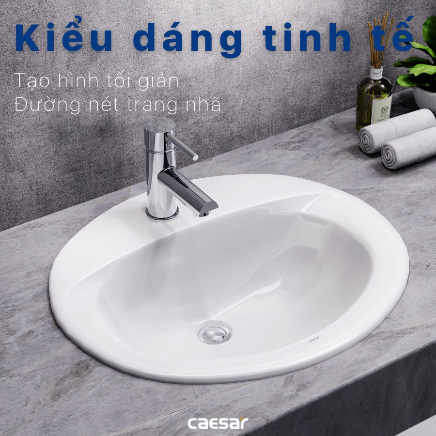 Chậu rửa lavabo dương bàn L5018 Caesar