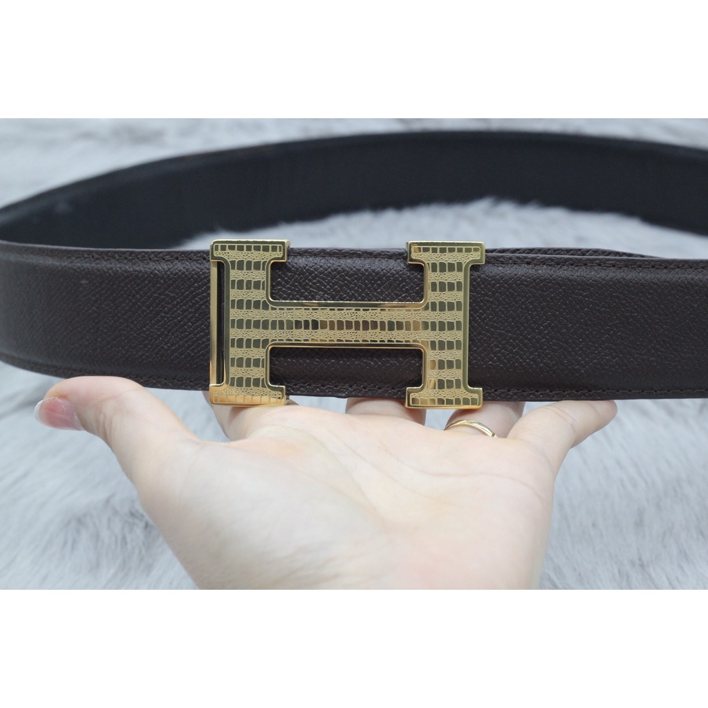 Thắt Lưng Dây Nịt Nam Da Epsom Nhập Khẩu Cao Cấp Siêu Mềm Kèm Khóa Chữ H Xịn Không Gỉ, Bảo Hành 12 Tháng #CS04