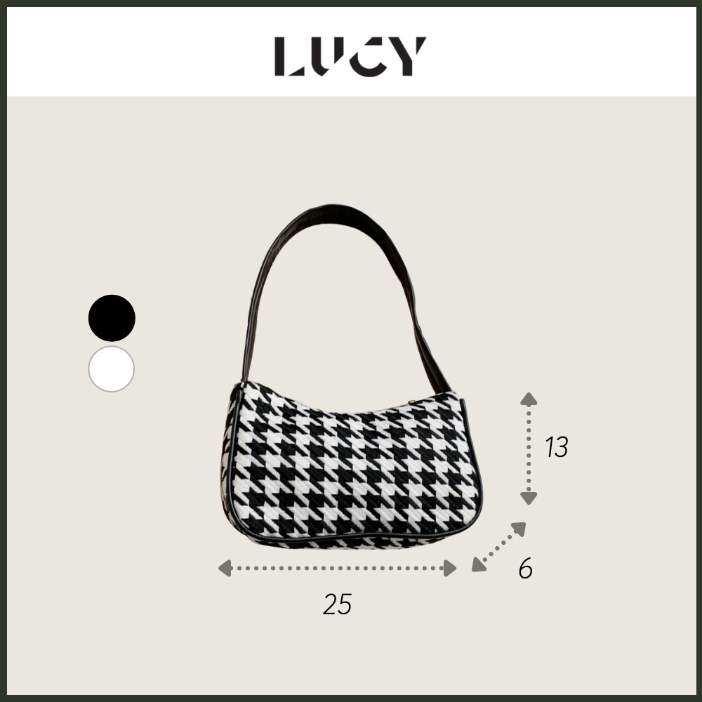 Túi kẹp nách nữ túi đeo vai họa tiết caro hot trend 2023