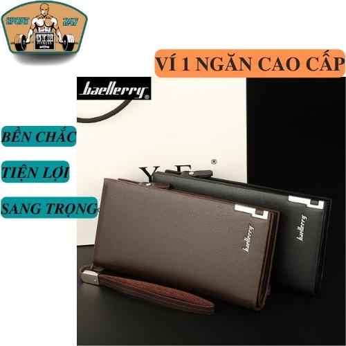 Ví nam nữ bóp dài cầm tay nam chính hãng Baellerry da pu cao cấp, bóp da nam 1 ngăn chính hãng
