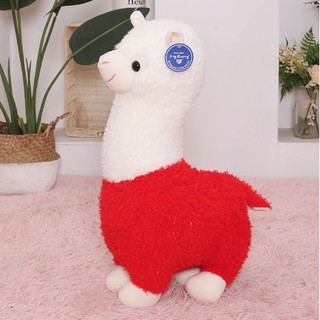 Mipan Lạc Đà Alpaca, gấu bông Mipan Lạc Đà Alpaca, thú nhồi bông Mipan Lạc Đà Alpaca màu đỏ