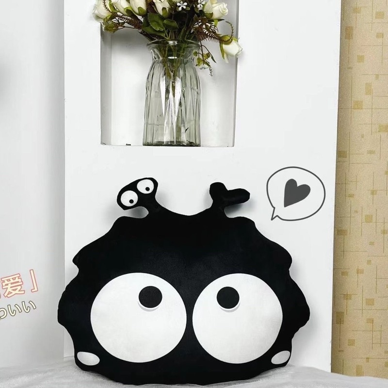Gối tựa lưng sofà hình mặt than dễ thương INS style decor phòng ngủ