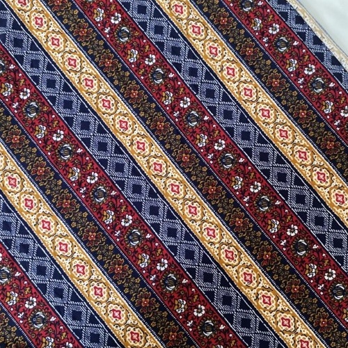 Vải Thun Kẻ Hoa Thổ Cẩm May Đồ Bộ, Khổ 1m5 - Chất Mềm Mát, Co Giãn 4 Chiều - Áo Kiểu, Áo Thun, Đồ Lửng Mặc Nhà
