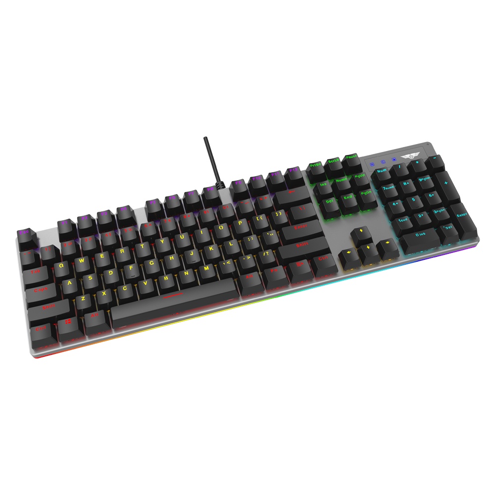 Bàn phím cơ có dây Gaming Newmen GM551, hotswap, chống nước, chống bụi, ánh sáng RGB, DIY tùy chỉnh, bảo hành 24 tháng