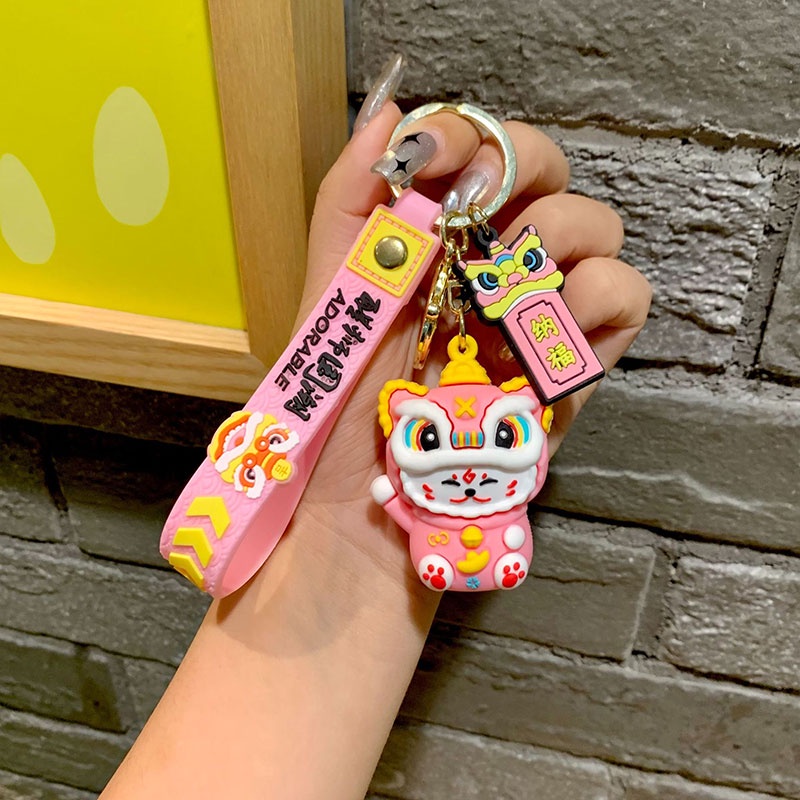 MISCHA Móc Khóa Hình Sư Tử May Mắn Dễ Thương