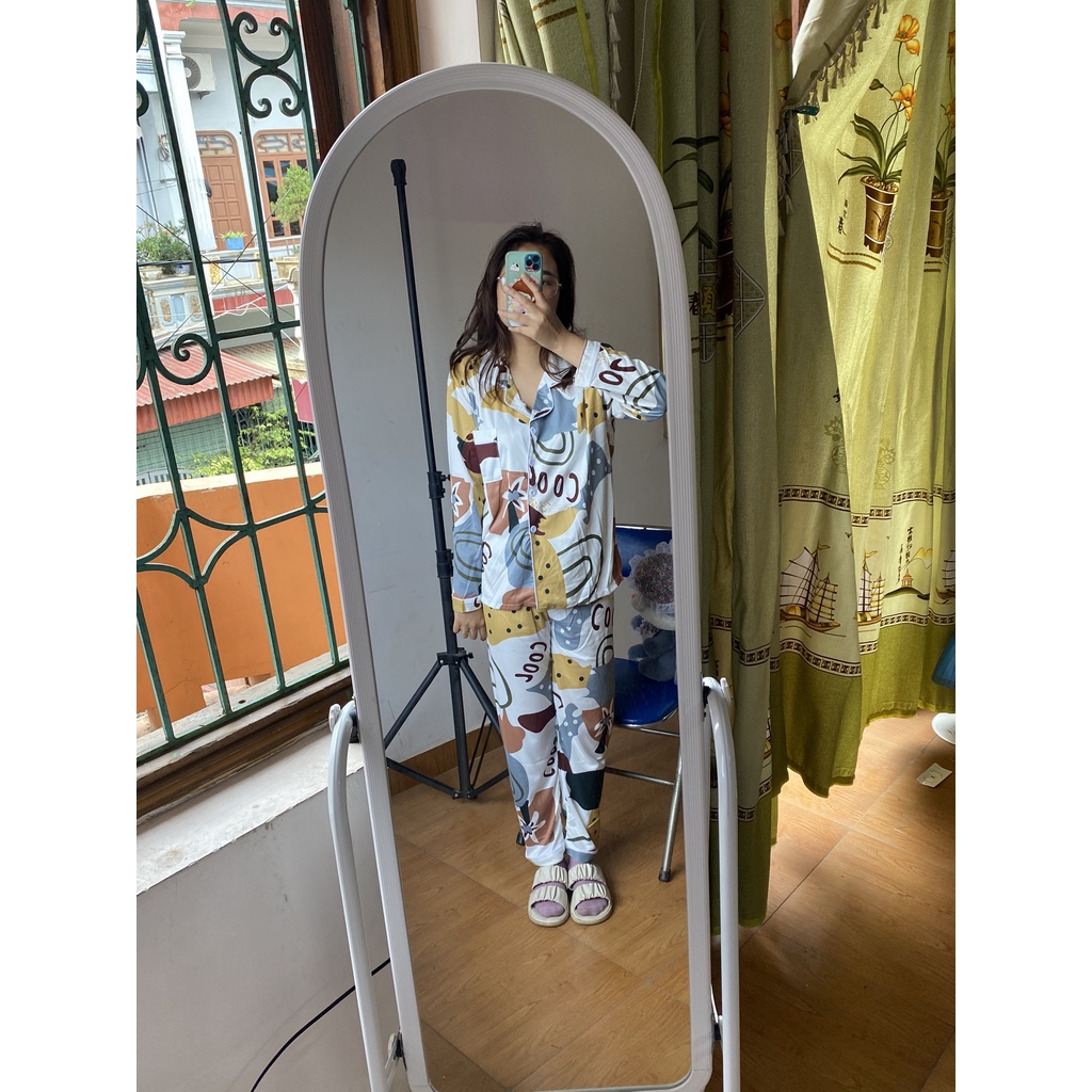 Đồ Ngủ Pizama Hàng Chất Lượng Dễ Thương Phong Cách Hàn Quốc Cho Nữ Tay Dài Họa Tiết Mặc Nhà Hàng Chuẩn Đẹp pj02