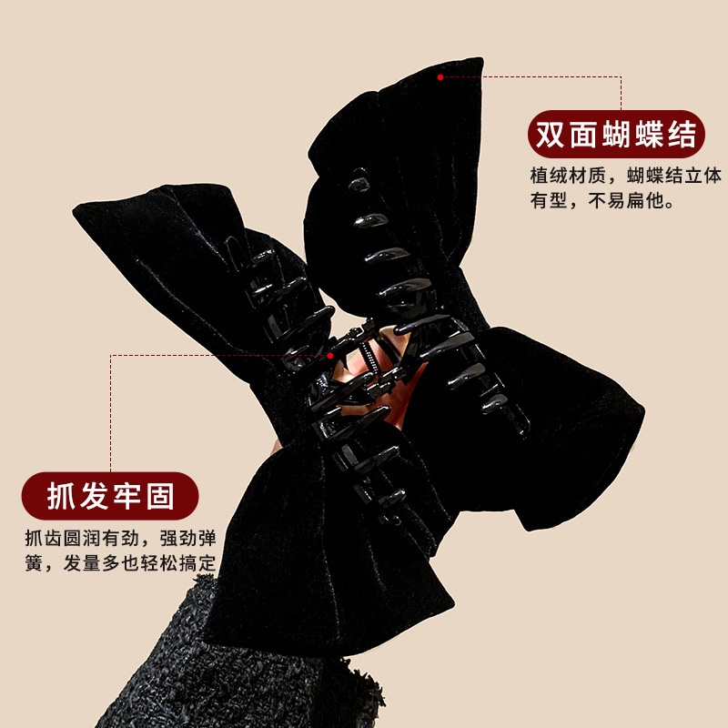 Kẹp Tóc Hình Nơ Màu Đỏ Phong Cách Giáng Sinh Thời Trang Thu Đông Cho Nữ