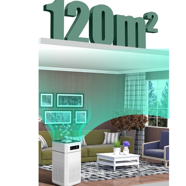 Máy lọc không khí mini ion âm Tiếng ồn thấp mùi UV 12*12*24cm Mokapick