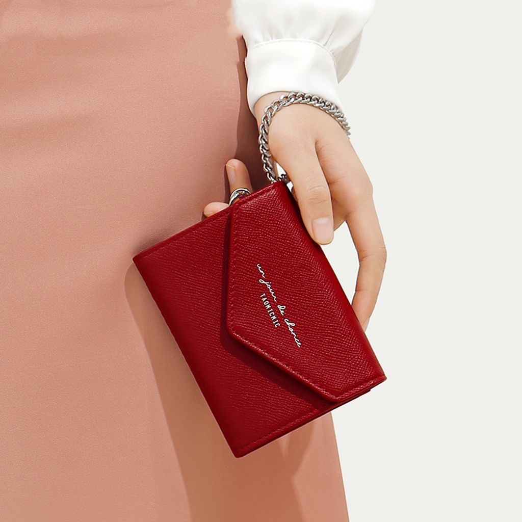 Ví gập da sần Taomimic - Hàng loại 1 - VI39 12,5x9x3 cm