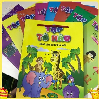 Túi tô màu - 8 quyển cho bé 3-4/4-5/5-6 tuổi