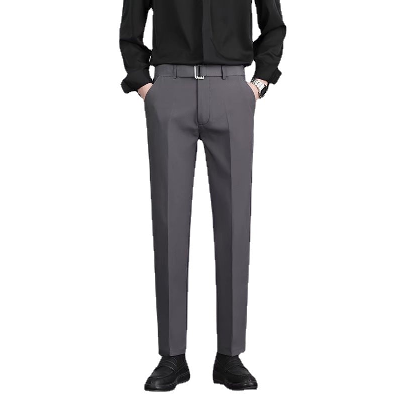 Quần âu nam Hàn Quốc cạp cao mix đai thắt lưng slimfit ống côn, quần tây baggy nam công sở VINTINO QSĐ