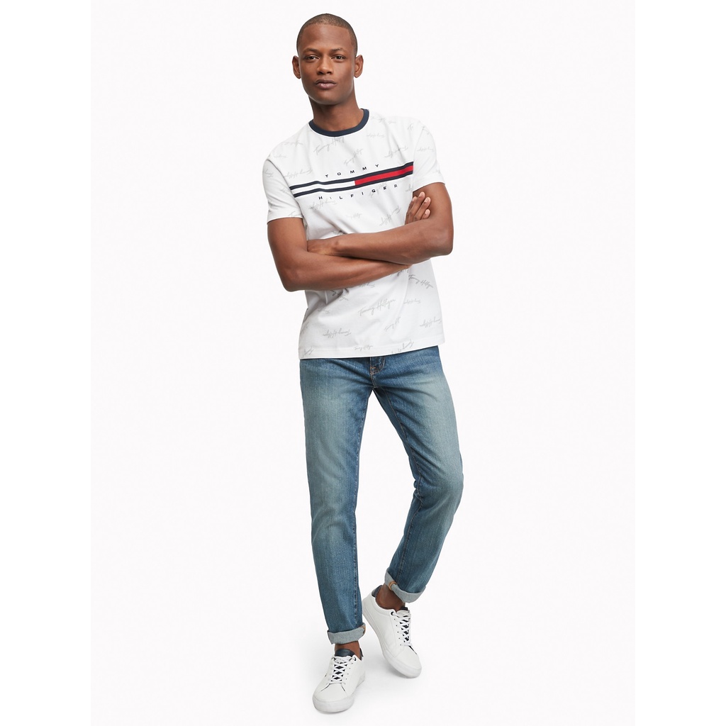 Áo Thun Tommy Cổ Tròn nam nữ 2022 chính hãng Tommy essential Script Logo T-Shirt