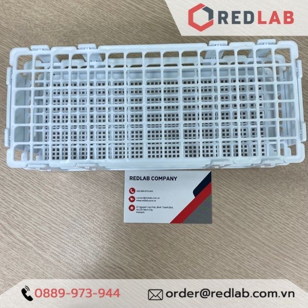 Giá đỡ ống nghiệm nhựa 90 lỗ, phi 13mm UNI-Sci