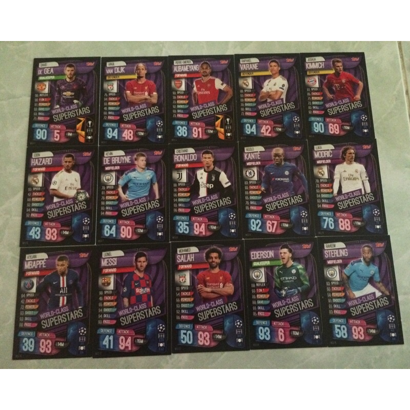 Set thẻ cầu thủ match attax 19/20