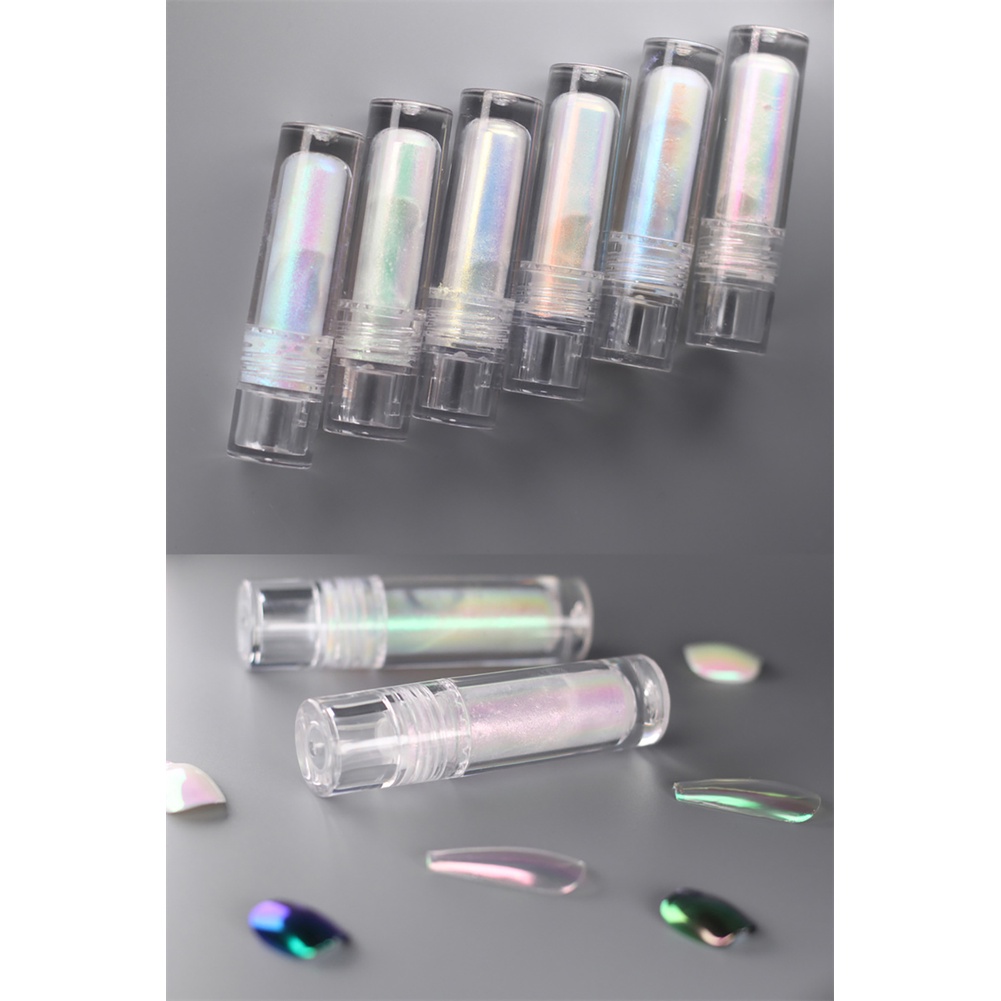 Bột Mắt Tráng Gương Nghệ Thuật Làm Móng 3d 6 Màu Bột Gương Ma Thuật Lấp Lánh Acrylic Chống Thấm Nước Gel Uv Nail Glitter Heby1