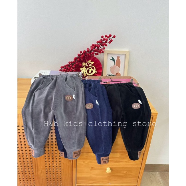 Quần Dài Nhung Lông Dày Ấm Cực Đẹp Cho Bé Trai Bé Gái