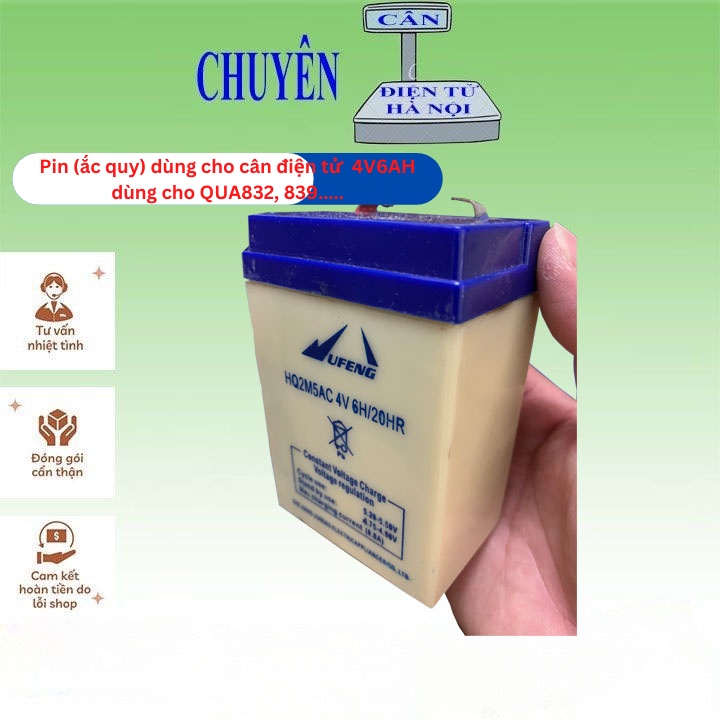 Bình Ắc quy khô, Pin cân điện tử - Ắc quy 4V6Ah (cân điện tử, loa kéo...) Mới Nhất [HÀNG TỐT NHẤT]
