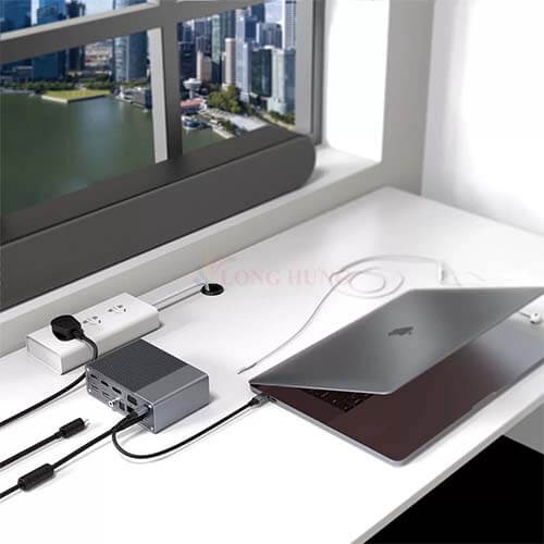 Cổng chuyển đổi HyperDrive 18-in-1 Gen2 USB-C Hub HD-G218 - Hàng chính hãng - 18 cổng chuyển nhanh chóng