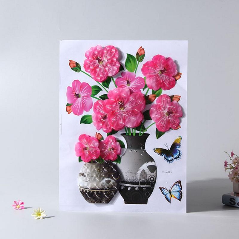 Tranh dán tường 3D hình bình hoa ( giao màu ngẫu nhiên )_ hotdeal365