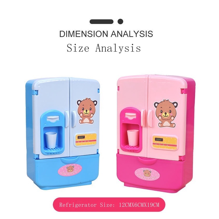 Tủ Lạnh Đồ Chơi Hai Tầng Dễ Thương Cho Bé 3-6 Tuổi