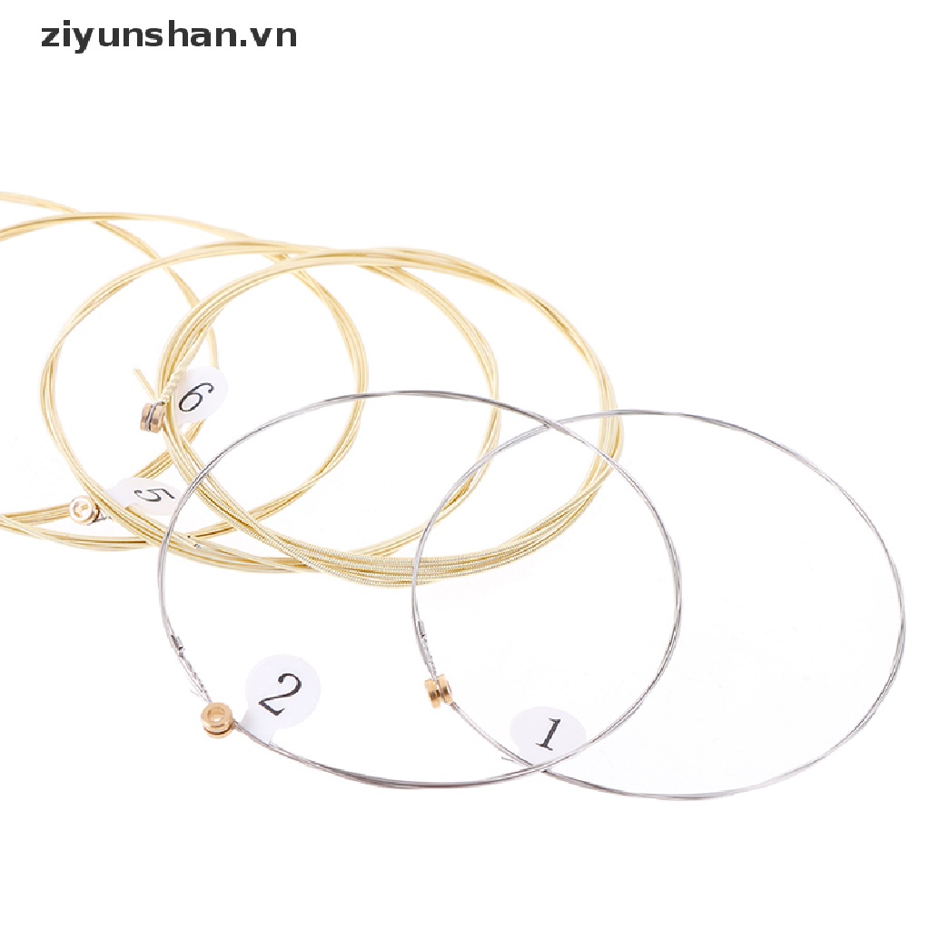 1 Set 6 Dây Đàn Guitar Bằng Thép Mạ Niken
