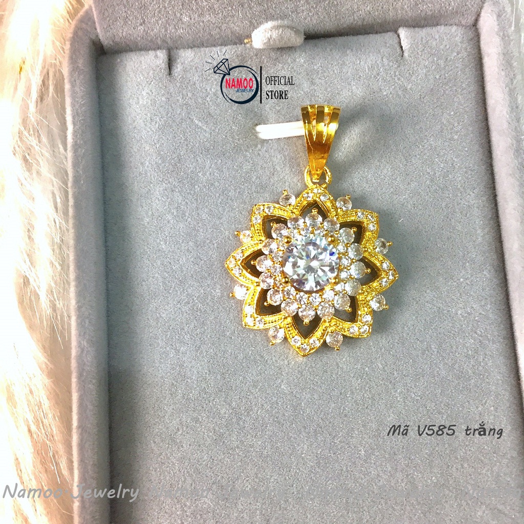 Dây Chuyền V585 Đá Trắng Đính Đá Phong Cách Quý Phái, Sang Trọng Cho Phái Nữ  Namoo Jerwelry
