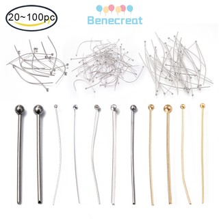 Bộ 20 Cái 100 Cái Chốt Đầu Bi Bằng Thép Không Gỉ Mạ Vàng 304 Kích Thước 20-50mm