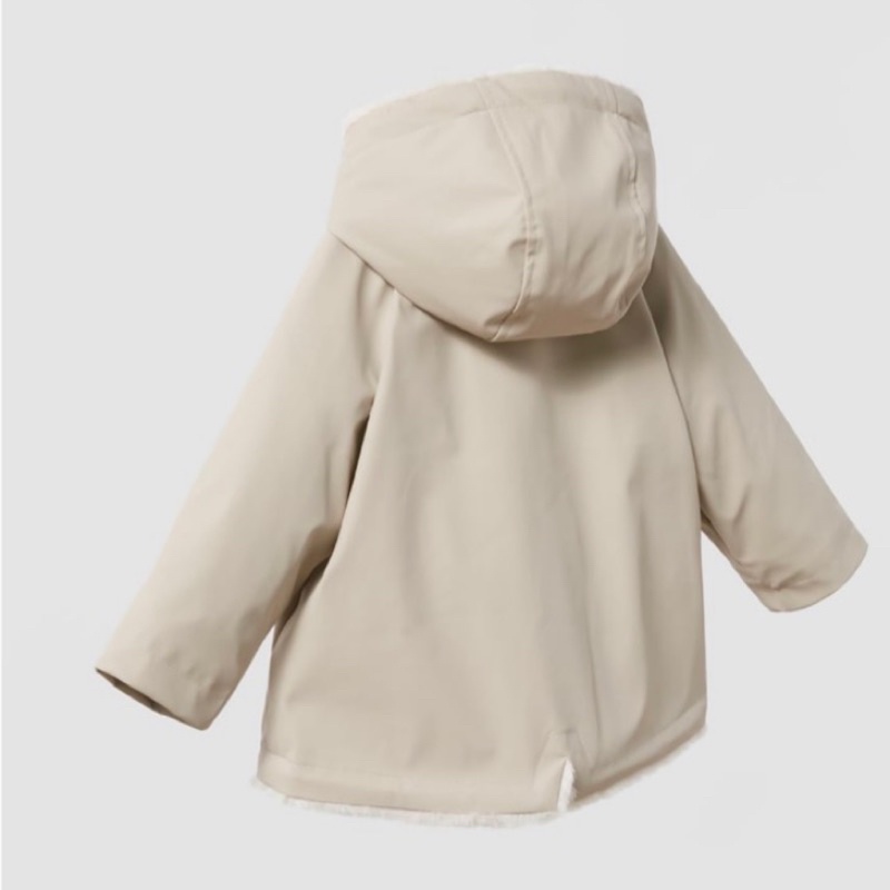 XD- Áo khoác raincoat lót lông siêu ấm size 9/12m-4/5y