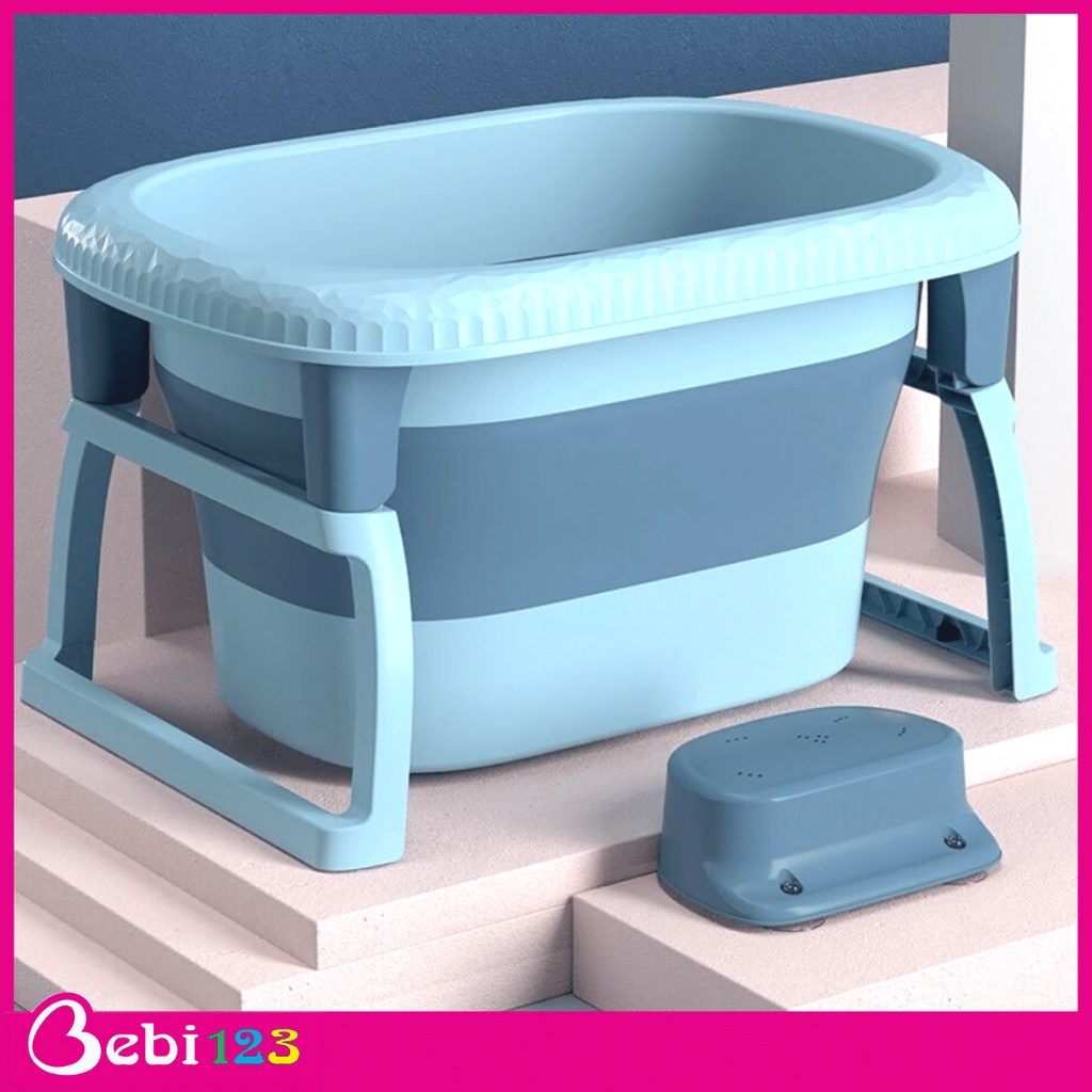 Bồn tắm Thau tắm thành cao gấp gọn Pastel chắc chắn cho bé yêu