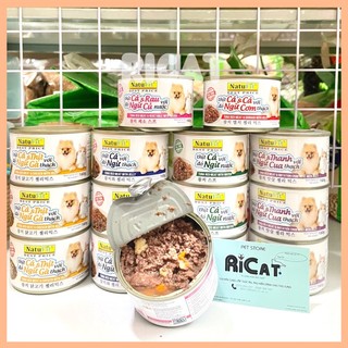 Pate lon cho mèo natufit thịt đỏ cá ngừ tươi - lon 160g