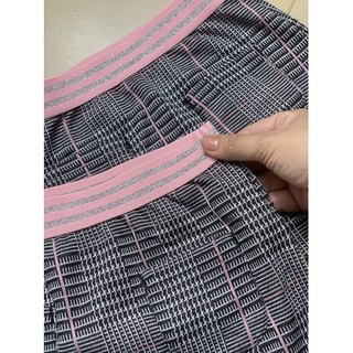 Chân váy bút chì bé gái GE0402 thun cotton họa tiết sọc caro phối viền hồng QA STORE VNXK