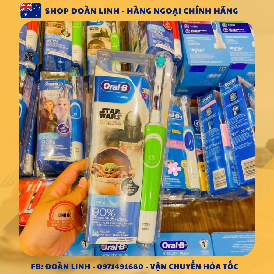 Bàn Chải Điện Oral-B Vitality, Bàn chải điện Oralb Braun Vitality chính hãng trẻ em và người lớn, Mẫu mới, Hàng Úc