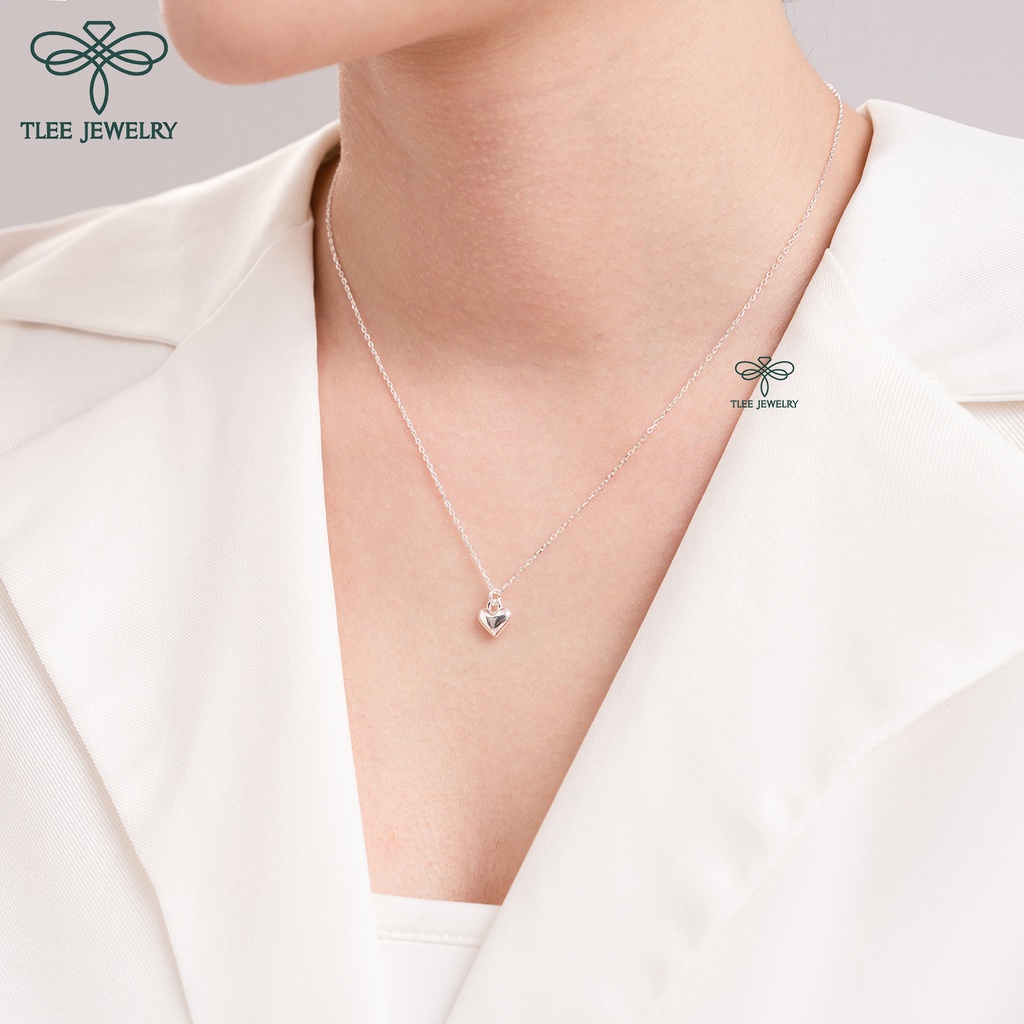 Dây chuyền bạc nữ TLEE trái tim phồng basic TleeJewelry D0155