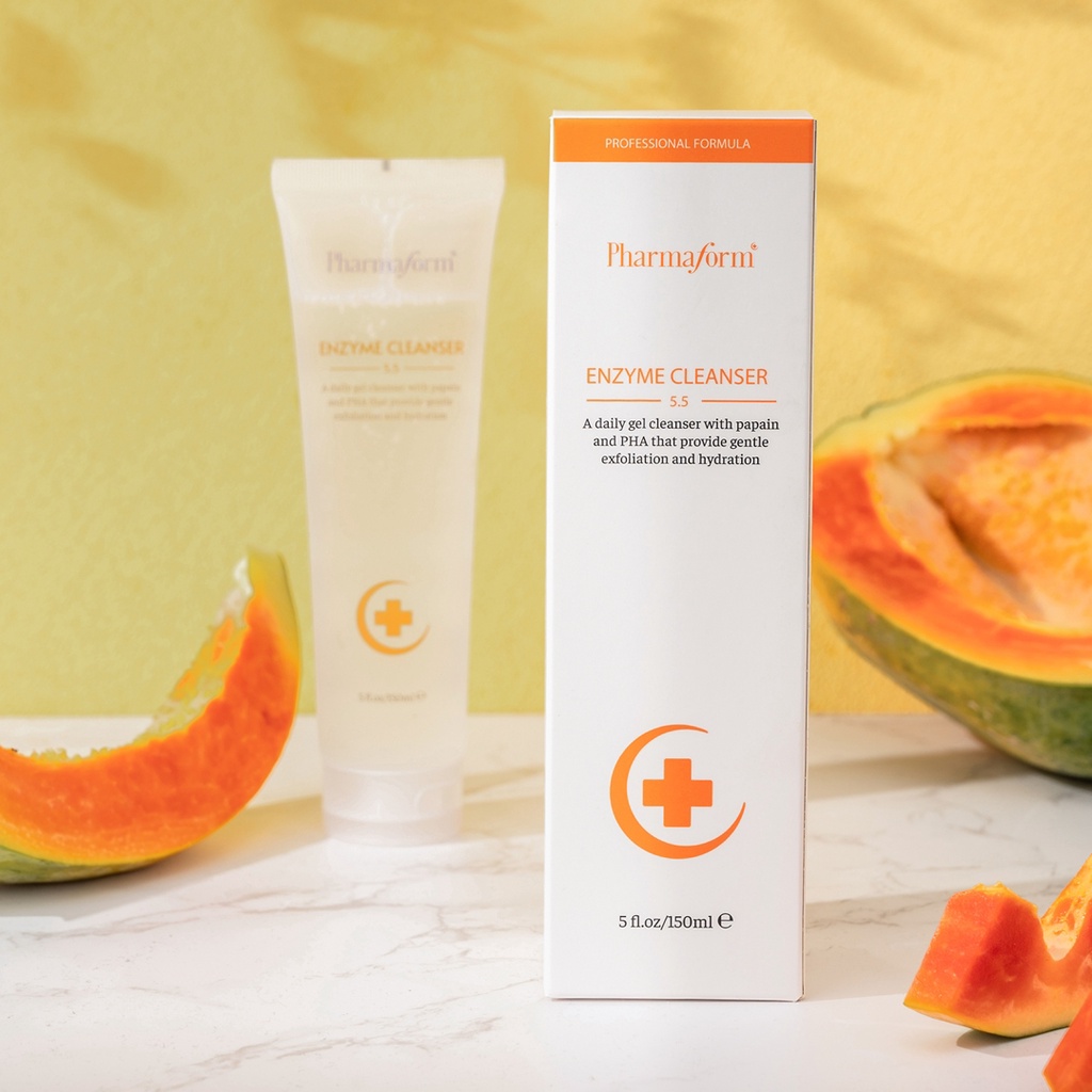 Sữa rửa mặt GEL tẩy tế bào chết, làm sạch bụi bẩn và cấp ẩm cho da Pharmaform Enzyme Cleanser Gel 150ml