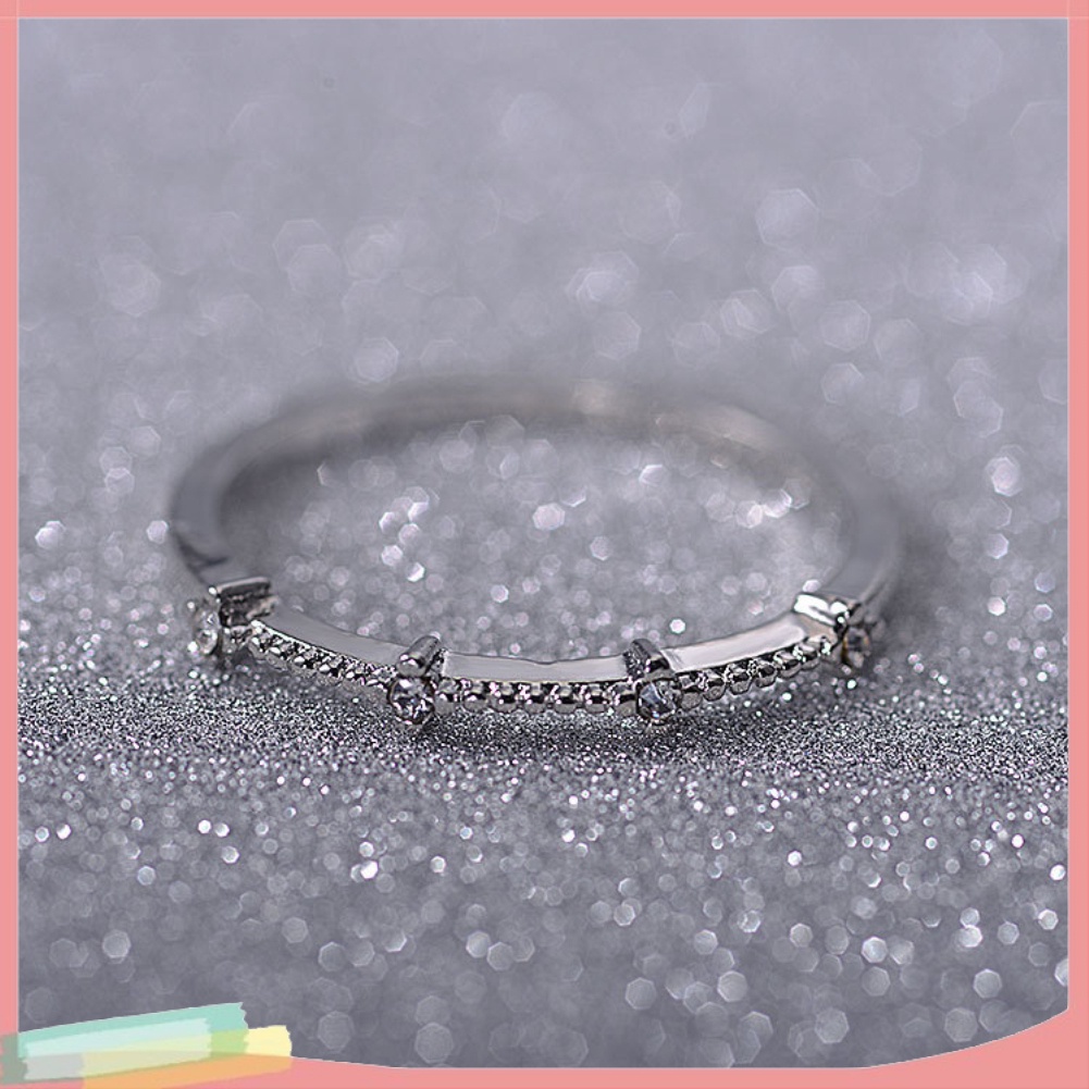 Nhẫn hợp kim trang trí 4 chiếc đính đá thời trang cho nữ