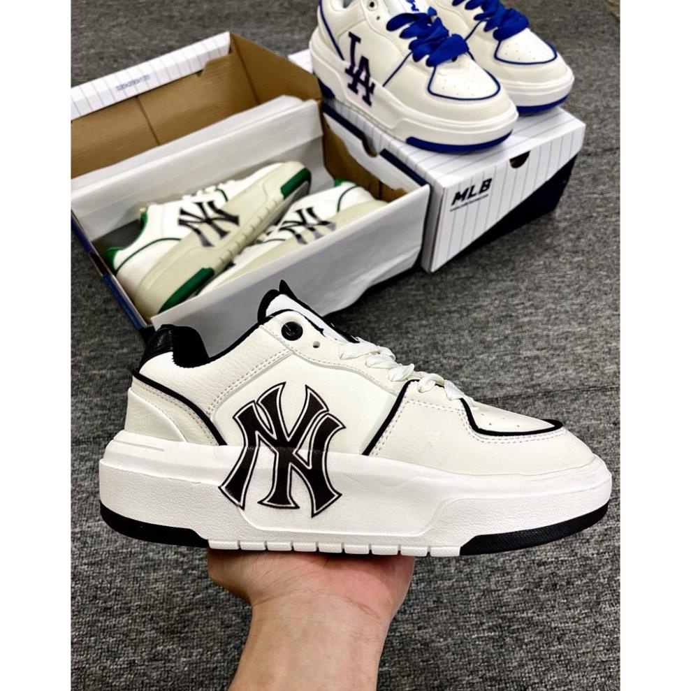 Giày MLB liner ofwhite NY kẻ đen cao cấp, giày MLB chunky NY đen hot trend 2023 - SALE SỐC