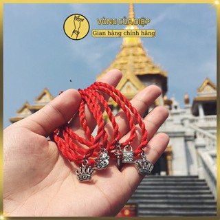 Vòng Chỉ Đỏ Mix Charm Bạc May Mắn (Đã Được Gia Trì)