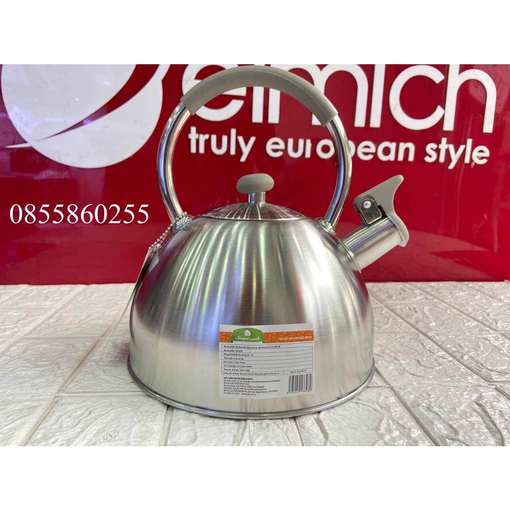 Ấm đun nước Elmich smartcook đáy từ inox 3328 dung tích 2,5l