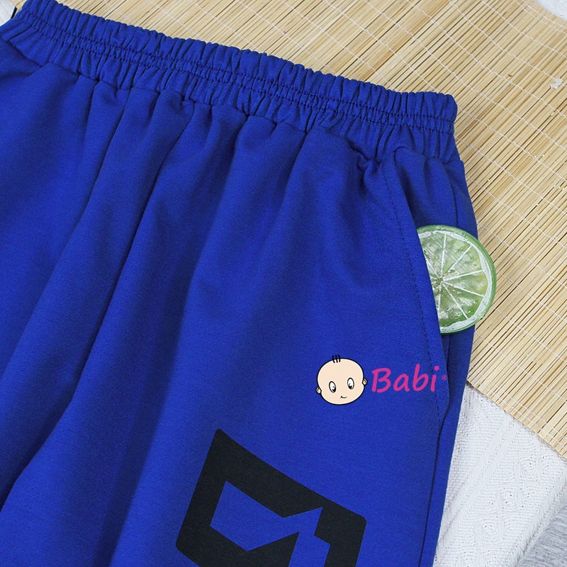 Quần jogger bé trai thể thao loang màu sành điệu, quần jogger Babi chất da cá cho bé trai size đại cồ 30-72kg