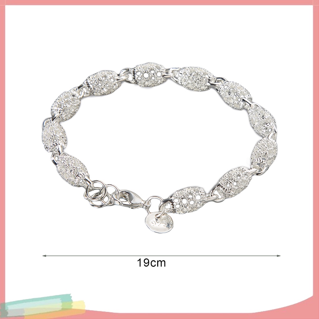 Vòng Tay Hợp Kim Mạ Bạc 925 Kiểu Dáng Đơn Giản, Thời Trang Cho Nữ